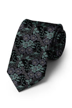 Ted Stanford Steel & Waterfall Blossom Floral Necktie