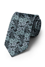 Ted Stanford Teal Blue Blossom Floral Necktie
