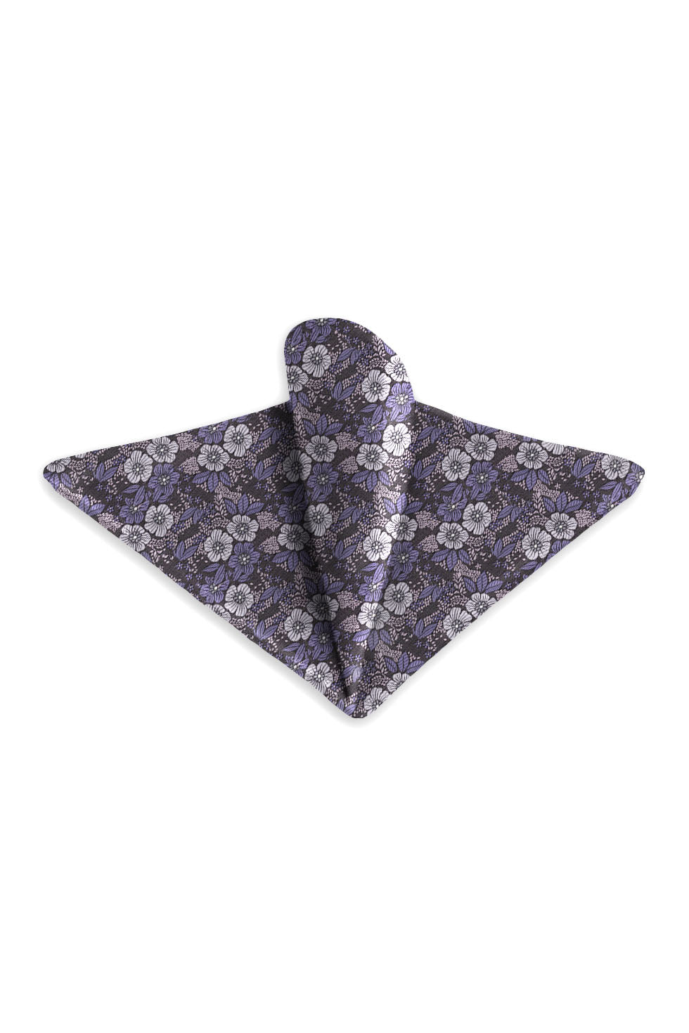 Ted Stanford Twilight Blossom Floral Pocket Square