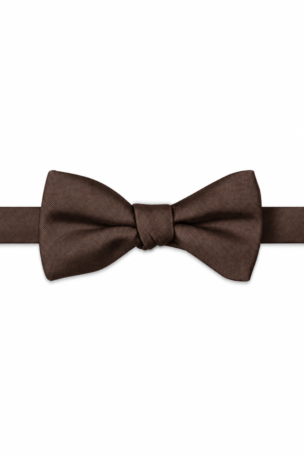 Truffle Modern Solid Bow Tie - pre-tied bow tie, front view