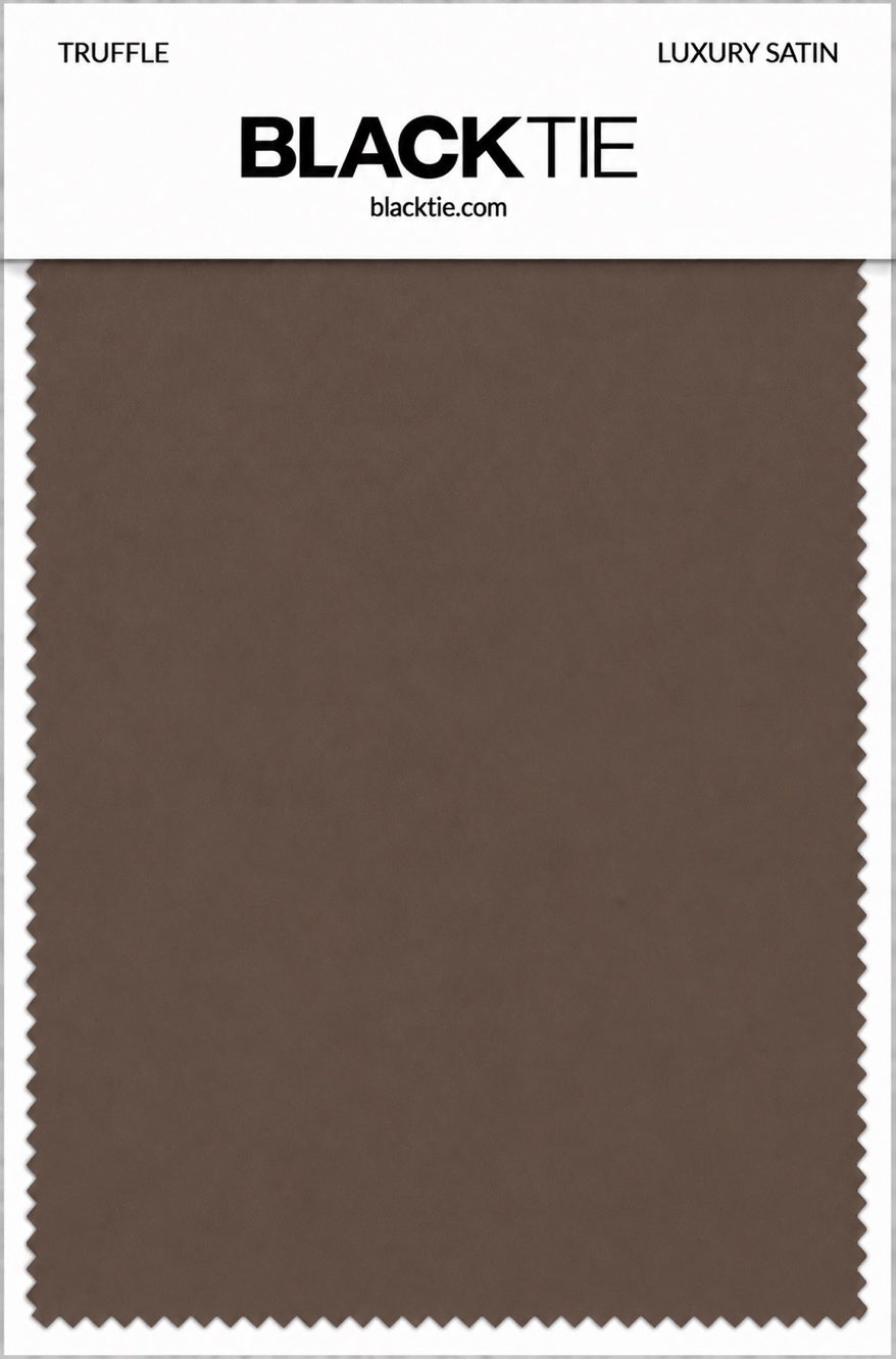 Truffle Luxury Satin fabric swatch card