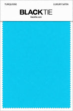 Turquoise Luxury Satin fabric swatch card