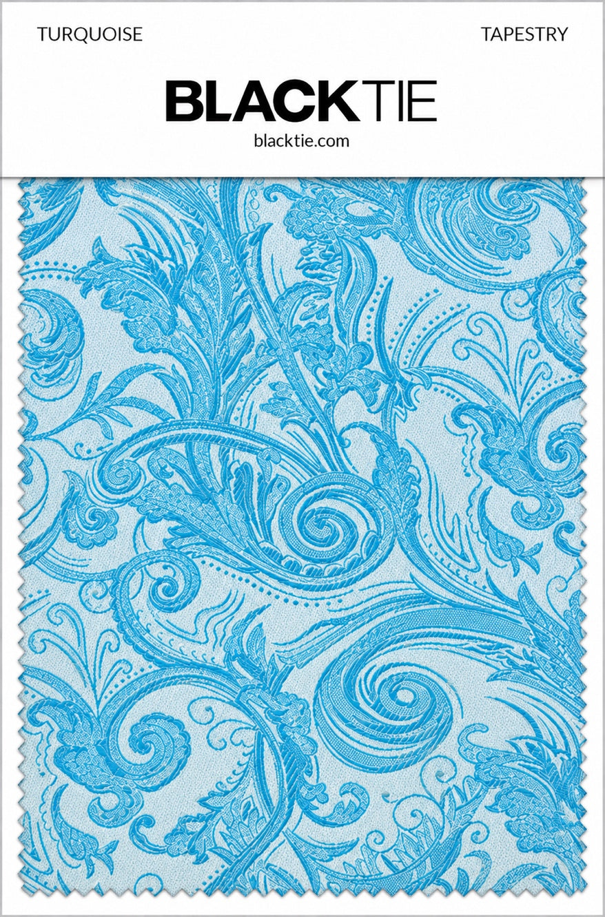 Cardi Turquoise Tapestry Necktie