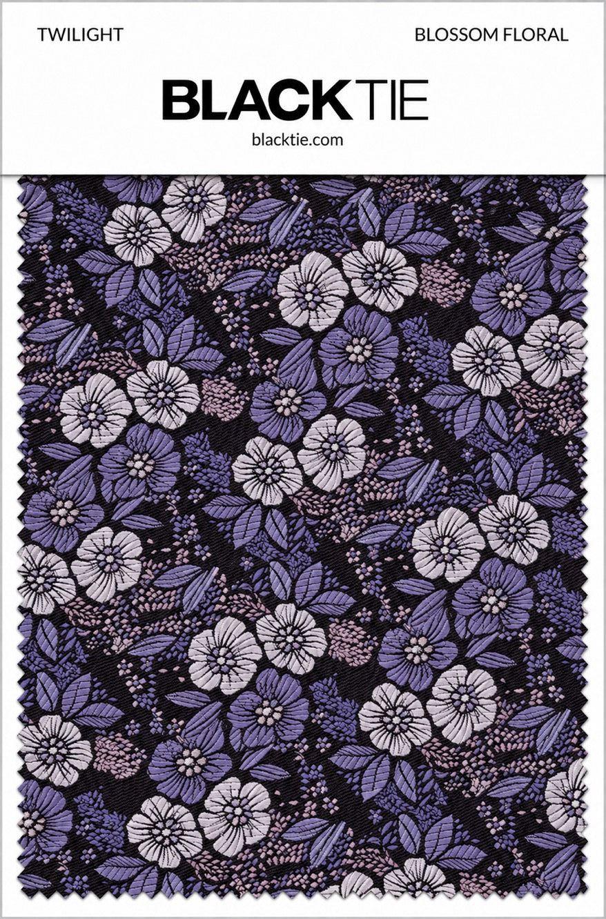 Ted Stanford Twilight Blossom Floral Necktie