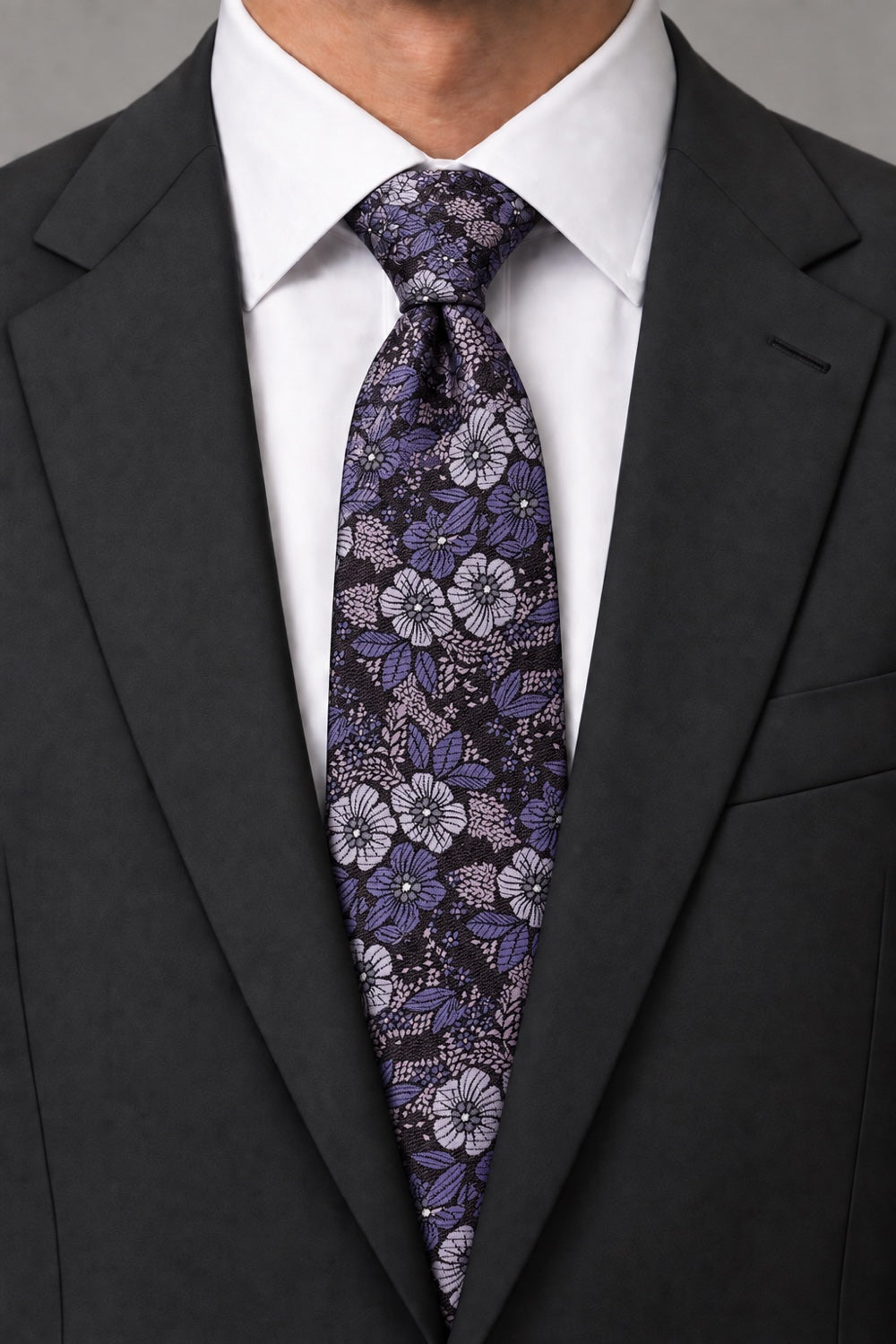 Ted Stanford Twilight Blossom Floral Necktie