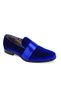 "Velvet Vibes" Royal Blue Tuxedo Shoes