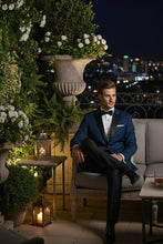 "Vermont" Indigo Blue Tuxedo Jacket (Separates)