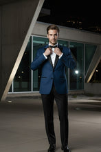 "Vermont" Indigo Blue Tuxedo Jacket (Separates)