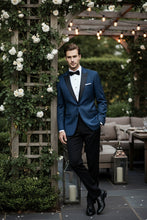 "Vermont" Indigo Blue Tuxedo Jacket (Separates)