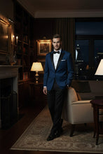 "Vermont" Indigo Blue Tuxedo Jacket (Separates)
