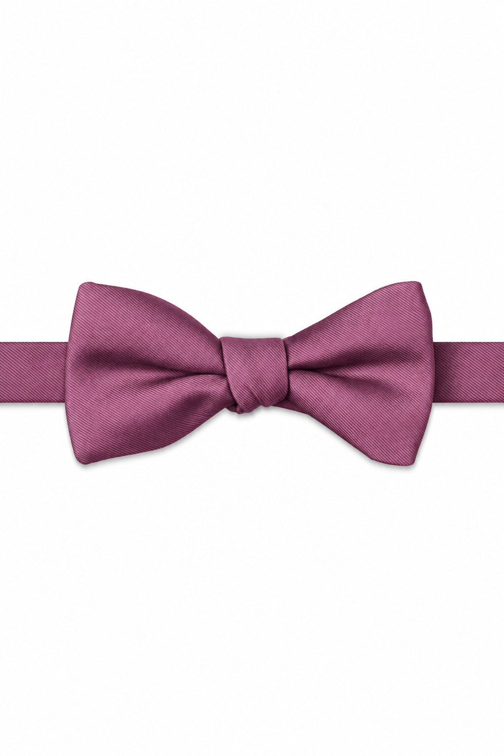 Very Berry Modern Solid Bow Tie - pre-tied bow tie, front view