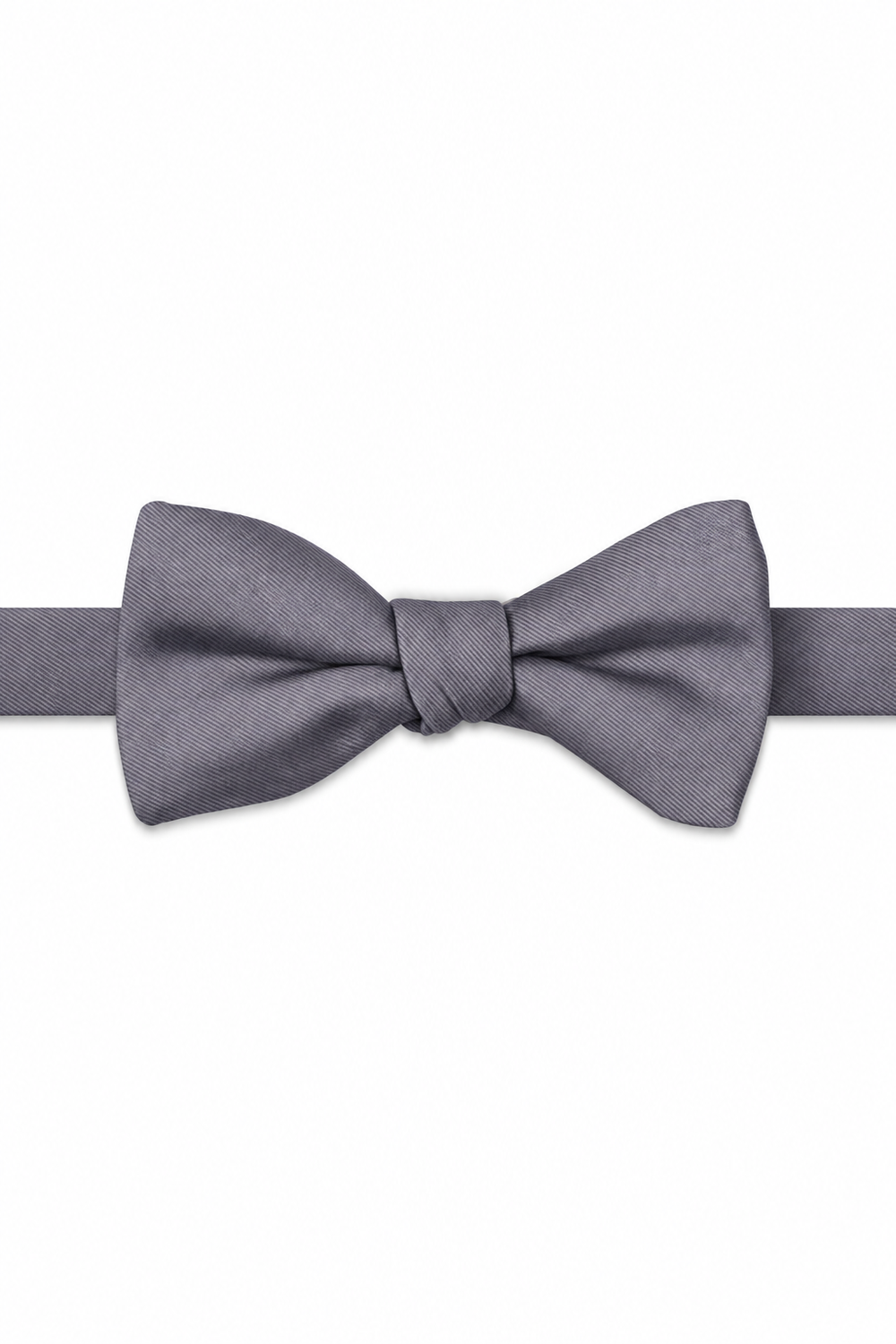 Victorian Lilac Modern Solid Bow Tie - pre-tied bow tie, front view