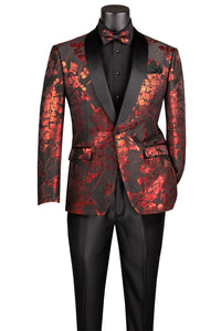 "Fusion" Red Tuxedo Jacket (Separates)