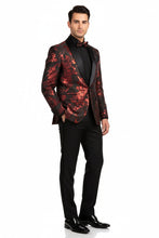 "Fusion" Red Tuxedo Jacket (Separates)
