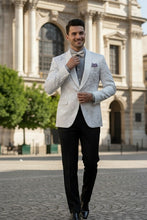 "Fusion" White Tuxedo Jacket (Separates)