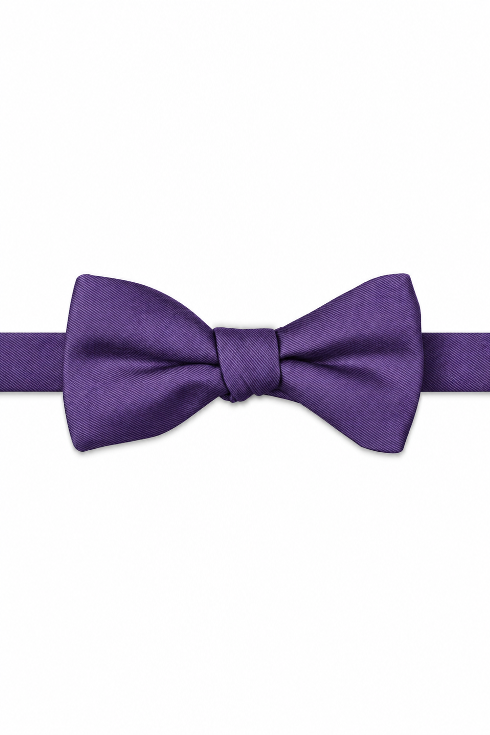 Viola Modern Solid Bow Tie - pre-tied bow tie, front view