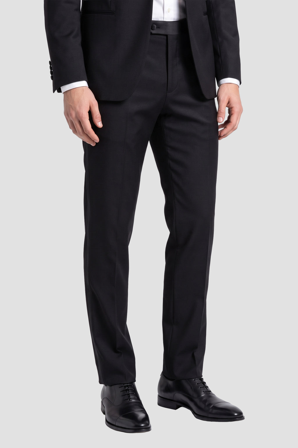 BLACKTIE "Washington" Black Stretch Blend Tuxedo Pants