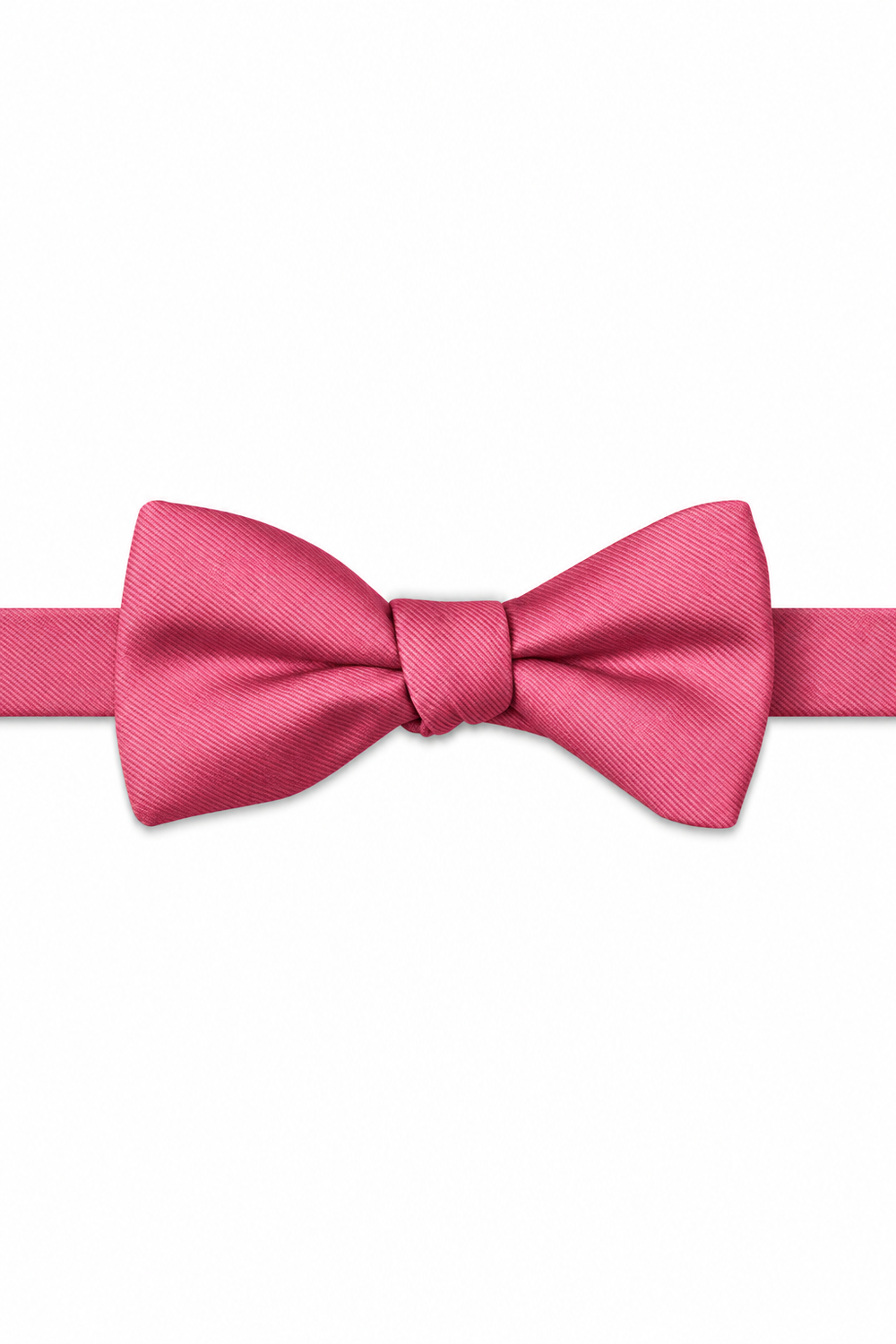 Watermelon Modern Solid Bow Tie - pre-tied bow tie, front view