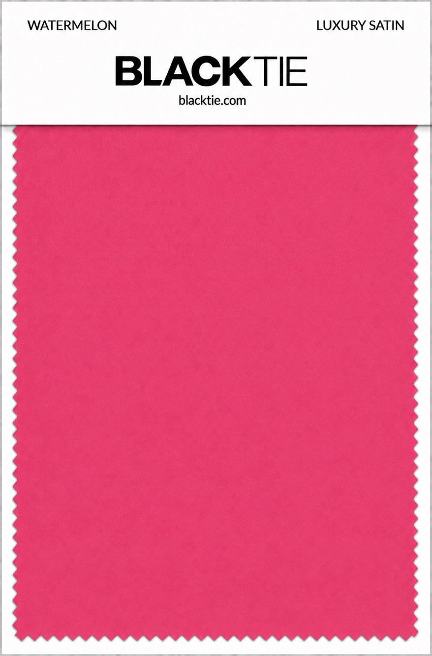 Watermelon Luxury Satin fabric swatch card