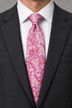 Ted Stanford Watermelon & White Blossom Floral Necktie