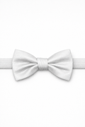Cristoforo Cardi Pre-Tied White Faille Silk Bow Tie