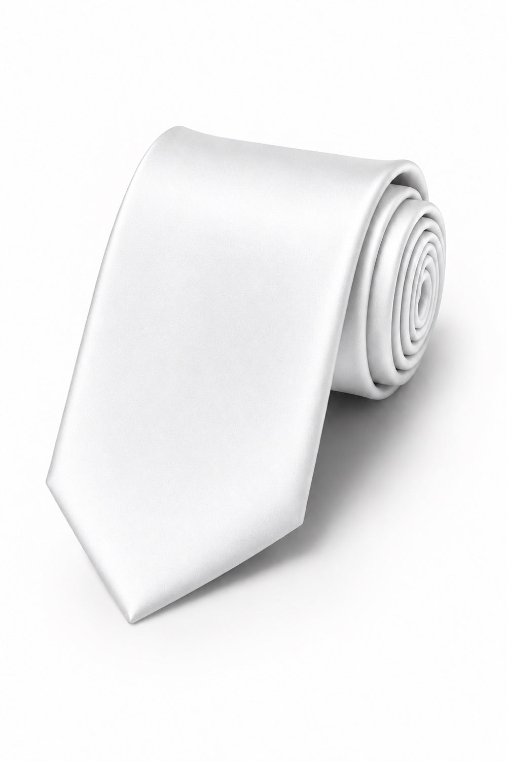 Cardi White Luxury Satin Necktie
