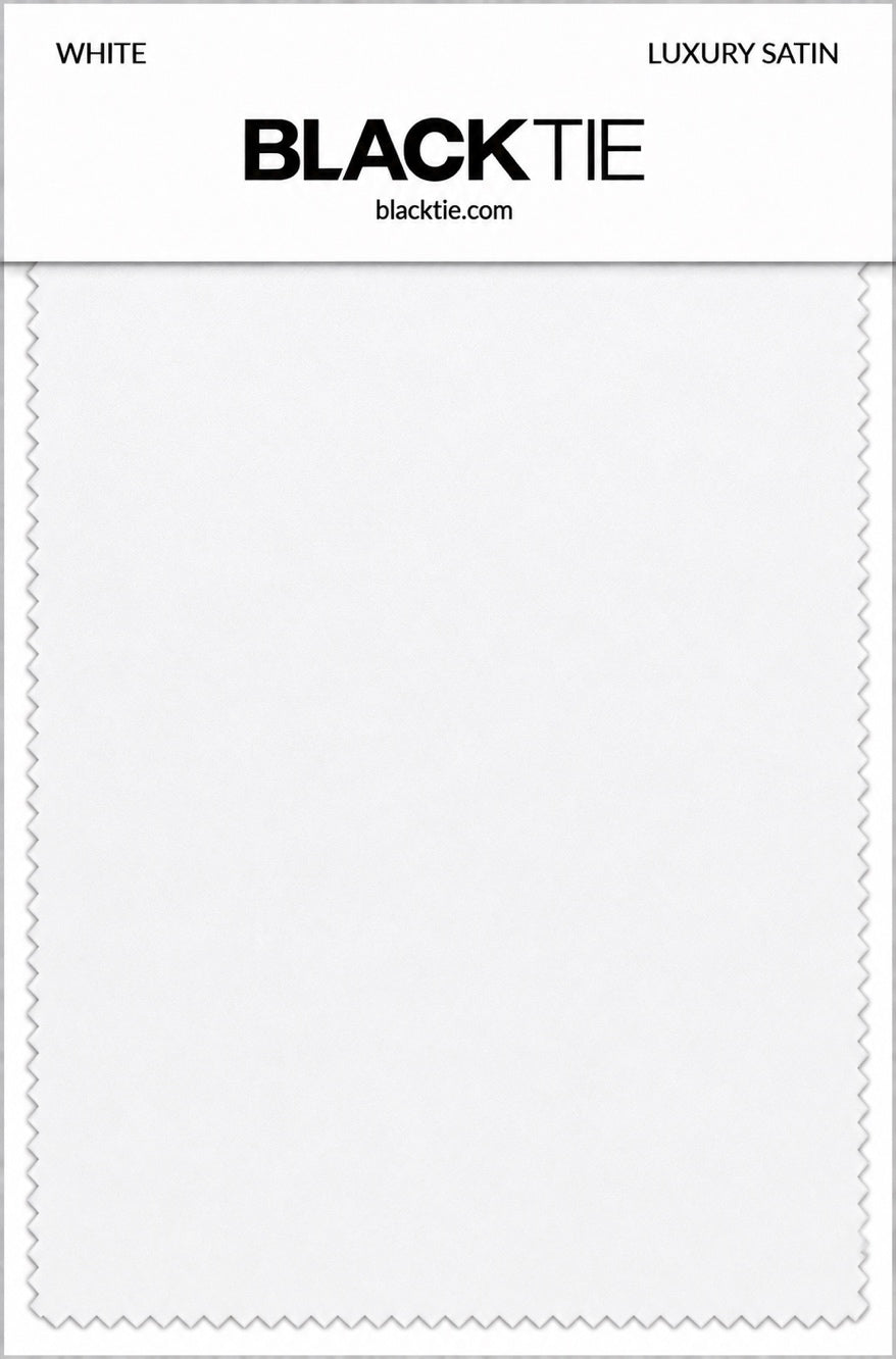 White Luxury Satin fabric swatch card