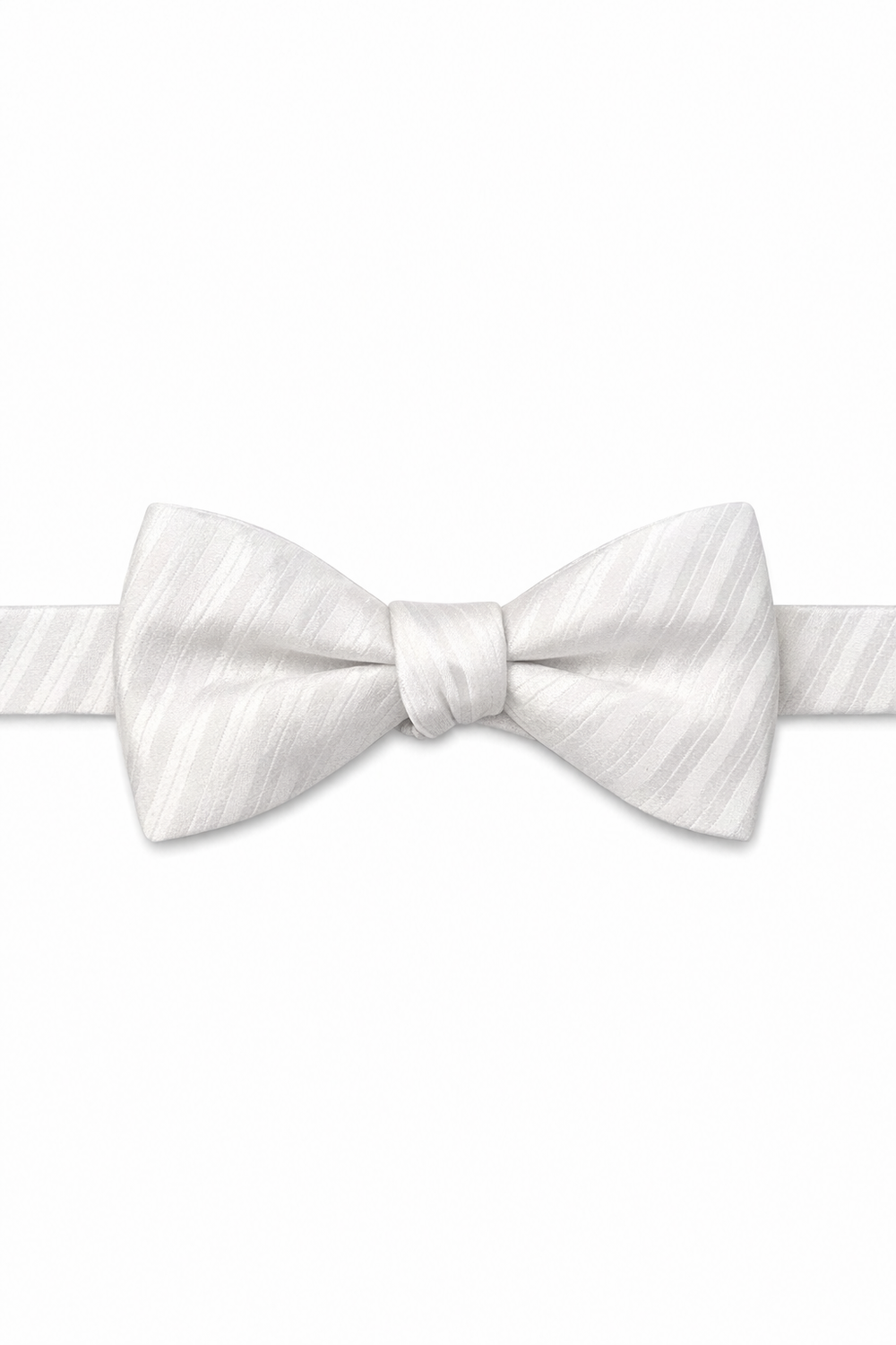Cardi Pre-Tied White Newton Stripe Bow Tie