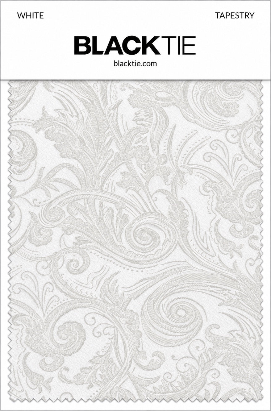 Cardi White Tapestry Necktie