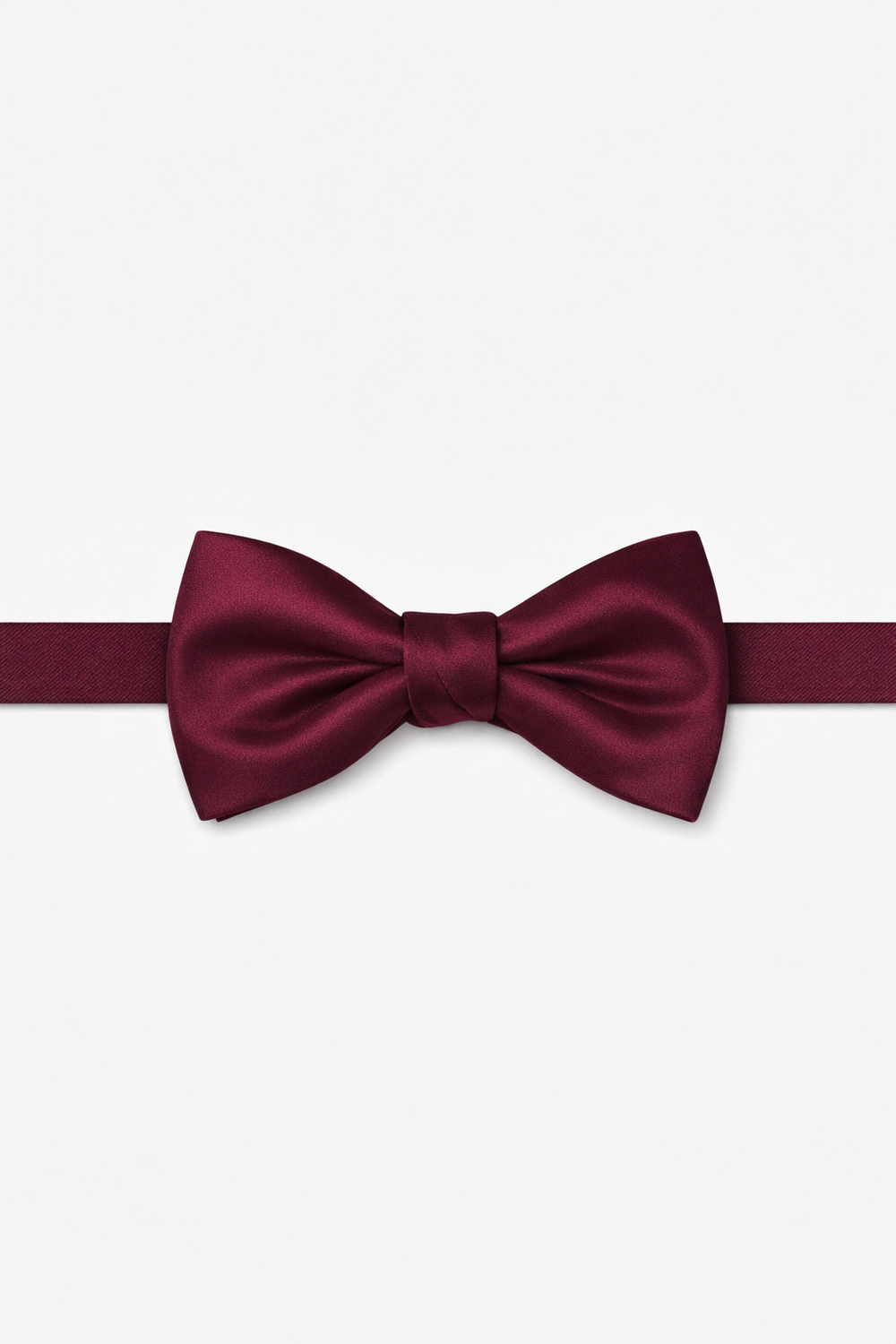 Cardi Pre-Tied Wine Luxury Satin Bow Tie