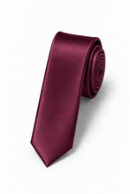 Cardi Wine Luxury Satin Skinny Necktie