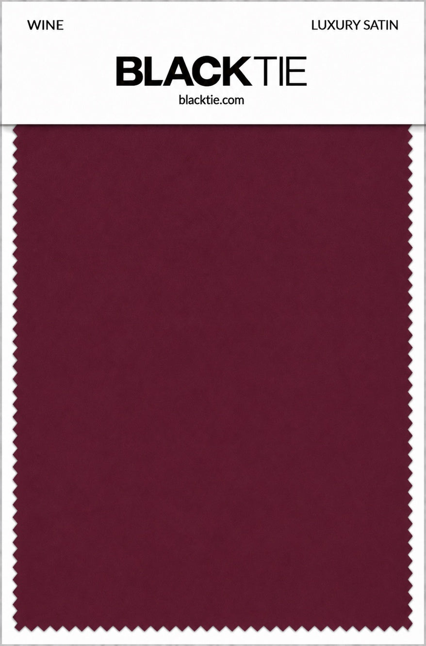 Wine Luxury Satin fabric swatch card