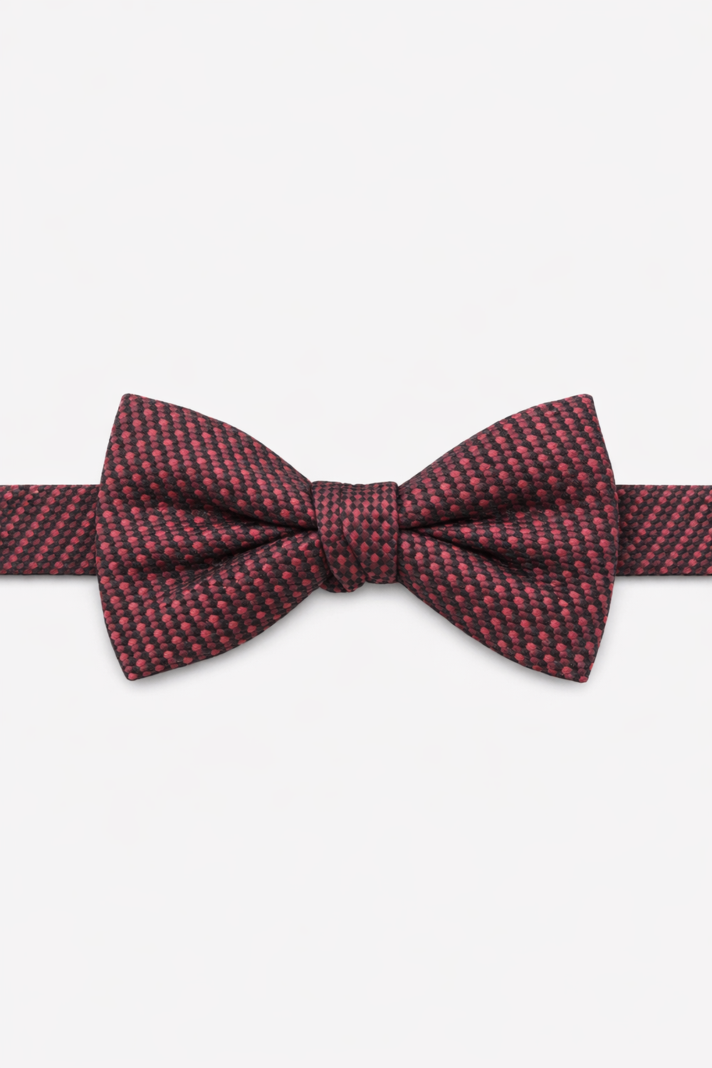 Cristoforo Cardi Pre-Tied Wine Silk Weave Bow Tie