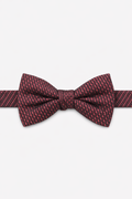 Cristoforo Cardi Pre-Tied Wine Silk Weave Bow Tie