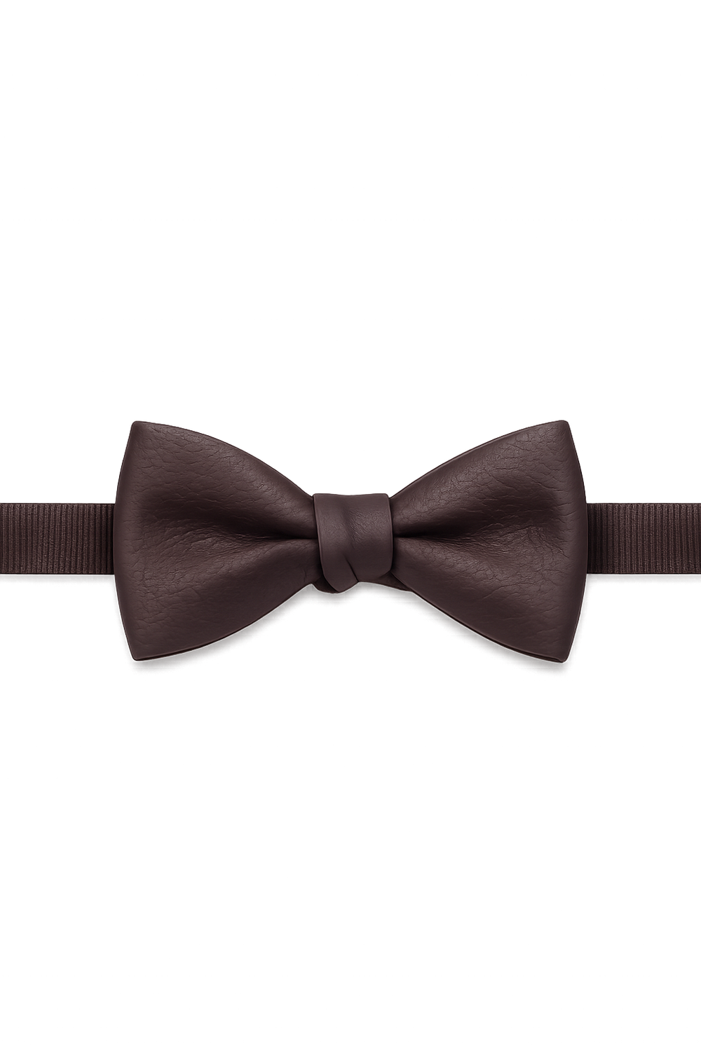 Cardi Wine Textured Leather Bow Tie