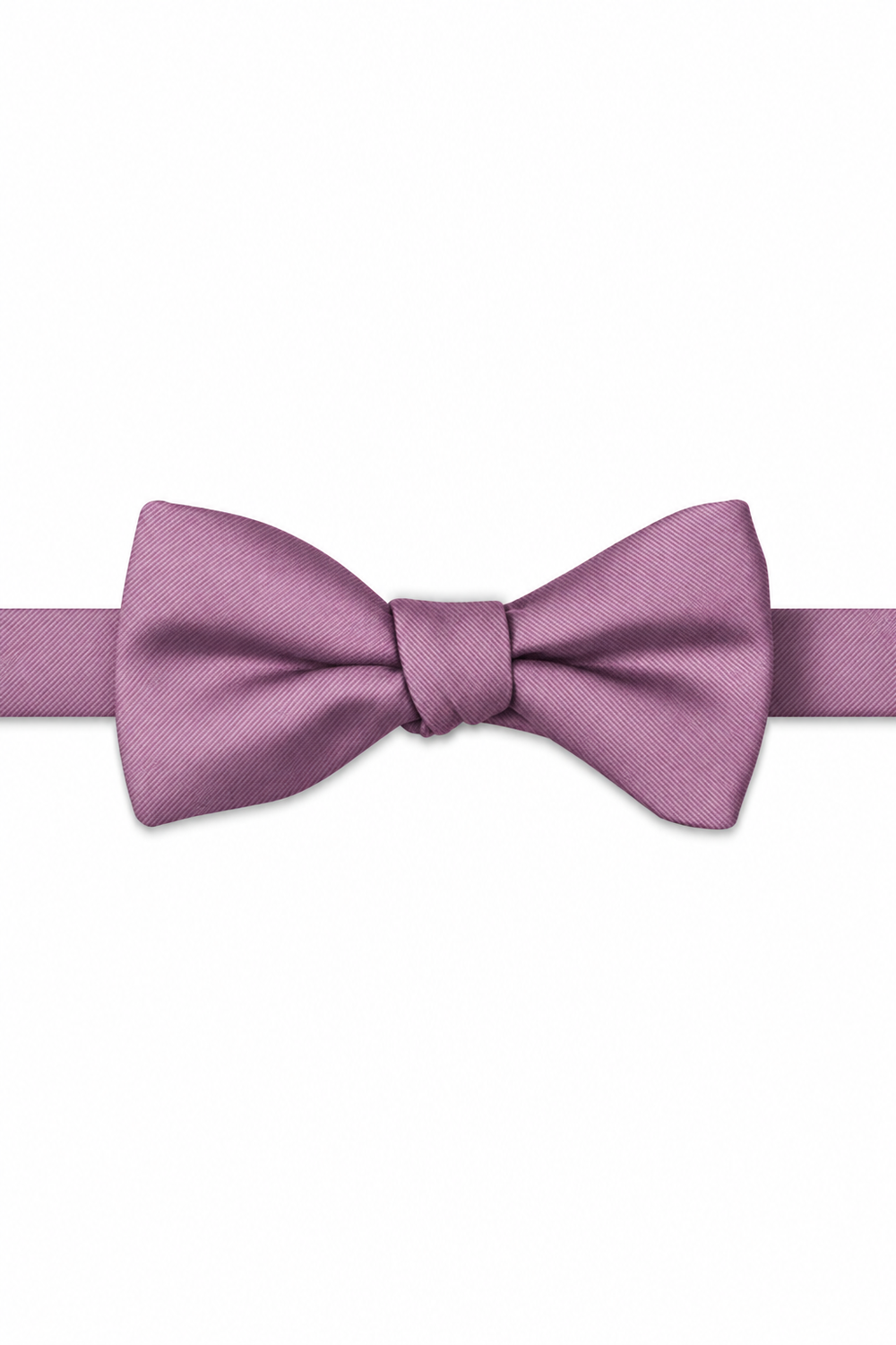 Wisteria Modern Solid Bow Tie - pre-tied bow tie, front view