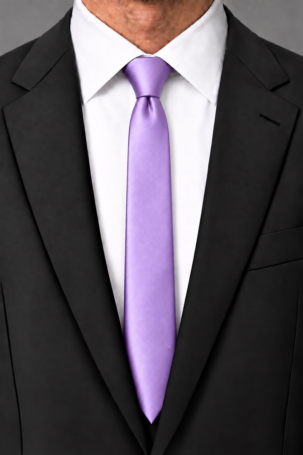 Cardi Wisteria Luxury Satin Skinny Necktie