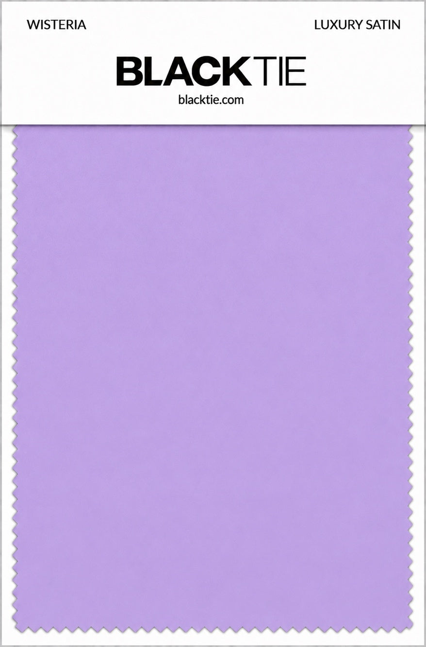 Wisteria Luxury Satin fabric swatch card
