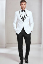 "Xavier" White Tuxedo Jacket
