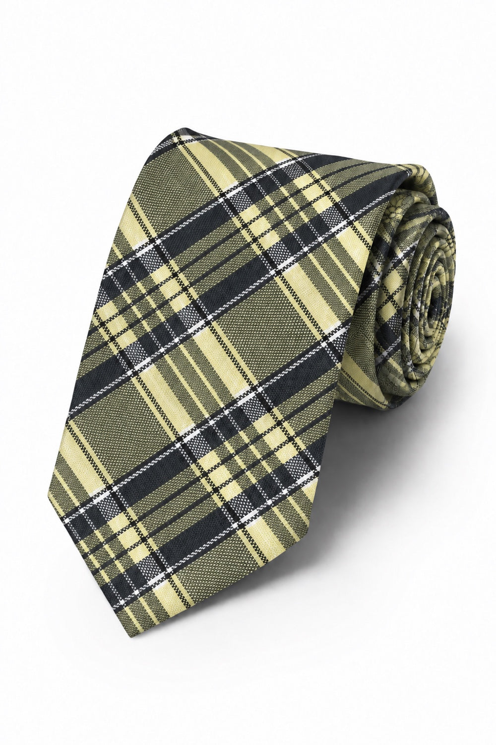 Cardi Yellow Madison Plaid Necktie