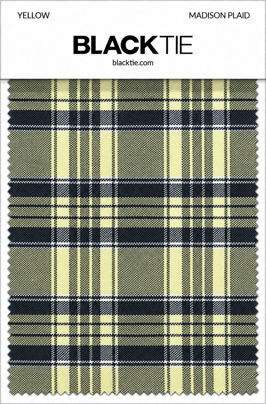 Cardi Yellow Madison Plaid Necktie