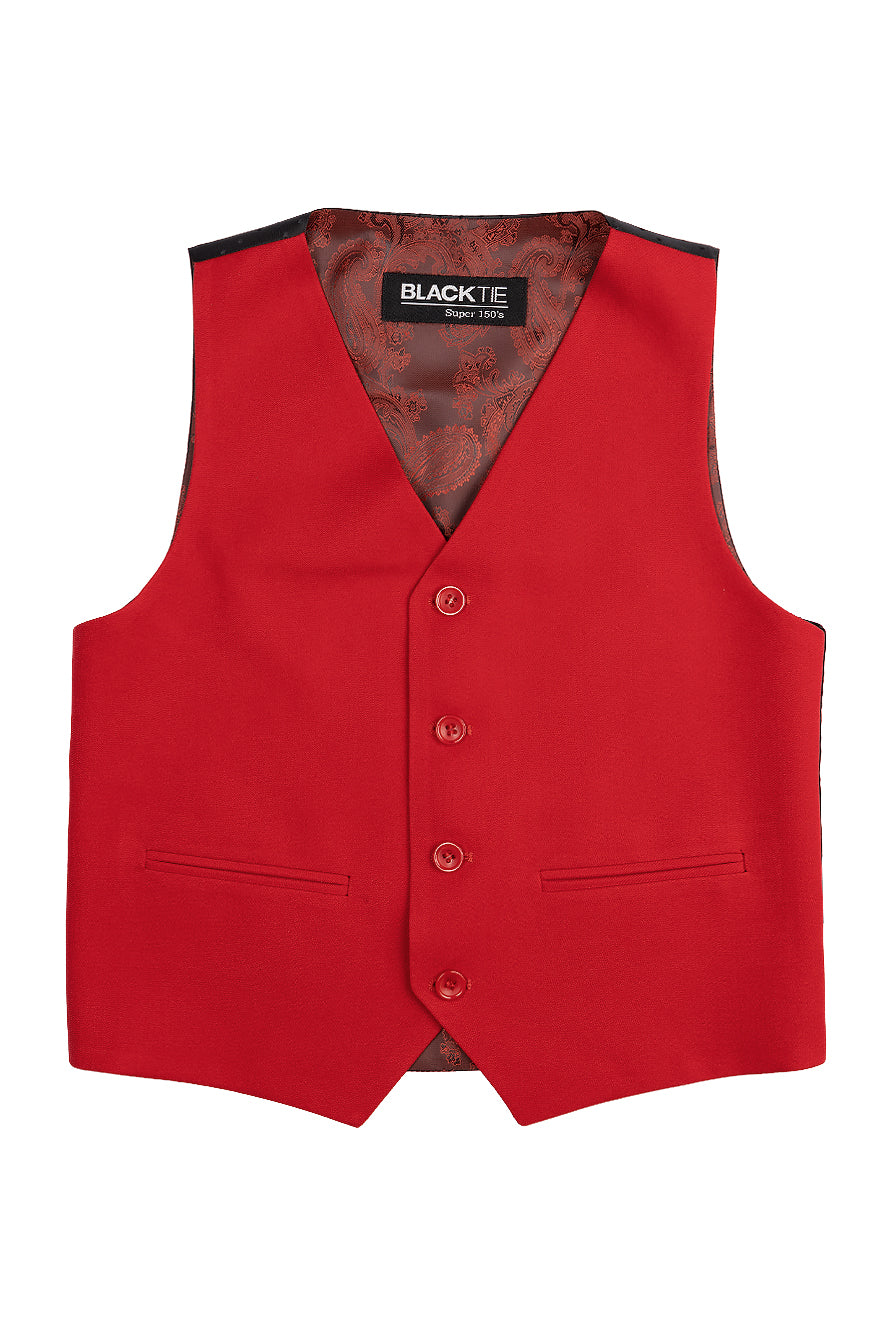 BLACKTIE "Liam" Kids Red Suit (5-Piece Set)