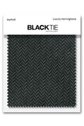 Cardi Asphalt Herringbone Fabric Swatch