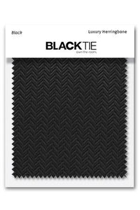 Cardi Black Herringbone Fabric Swatch