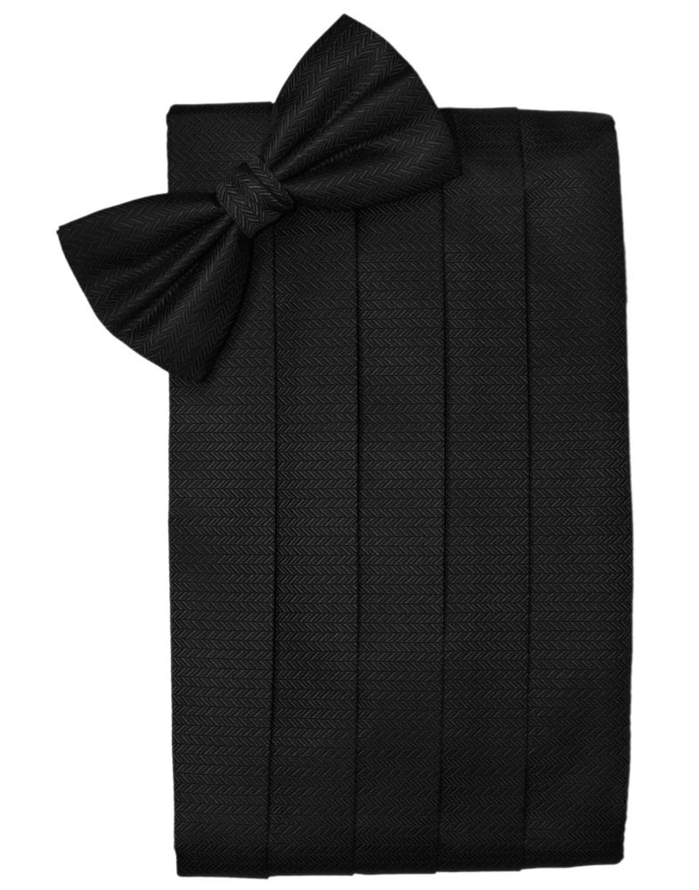 Cardi Black Herringbone Cummerbund