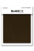 Cardi Chocolate Herringbone Fabric Swatch