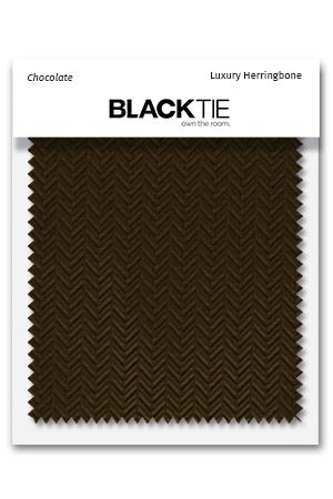 Cardi Chocolate Herringbone Fabric Swatch