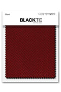 Cardi Claret Herringbone Fabric Swatch