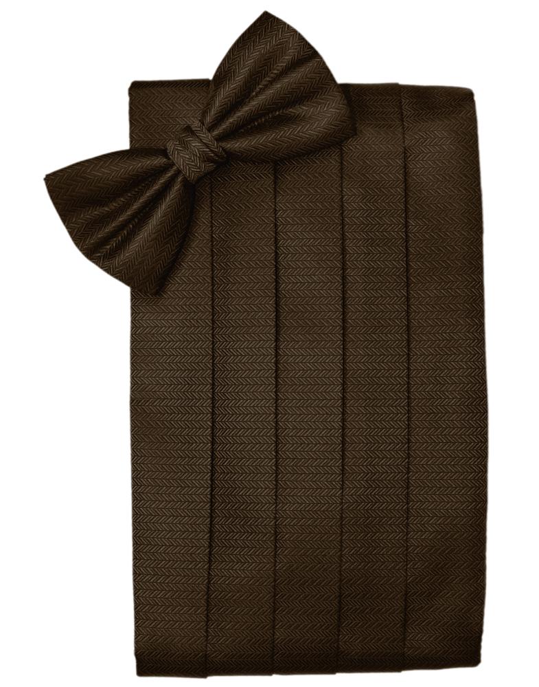 Cardi Chocolate Herringbone Cummerbund