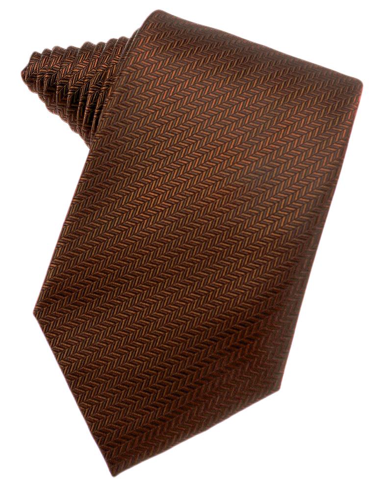 Cardi Cinnamon Herringbone Necktie